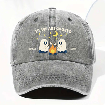 Hasta que seamos fantasmas, fantasmas alrededor de una fogata - Gorra vaquera lavada personalizada - BST048_WDCAP