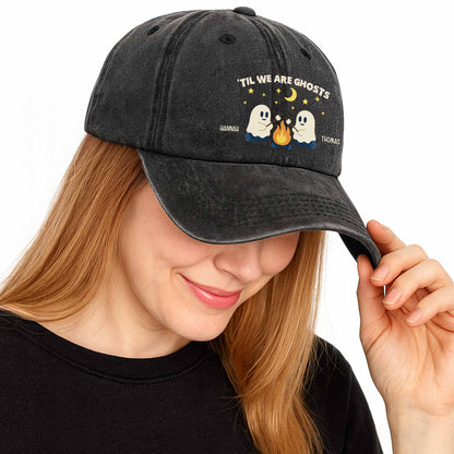 Hasta que seamos fantasmas, fantasmas alrededor de una fogata - Gorra vaquera lavada personalizada - BST048_WDCAP