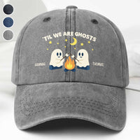 Jusqu'à ce que nous soyons des fantômes, des fantômes autour d'un feu de camp - Casquette en jean délavé personnalisée - BST048_WDCAP