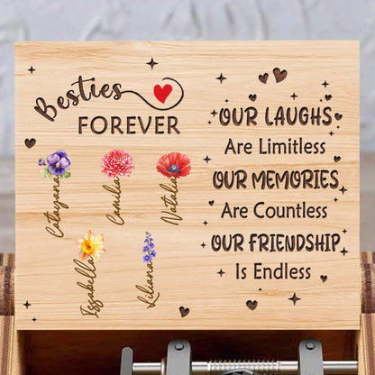 Besties Forever Limitless Laughs Countless Memories Endless Friendship