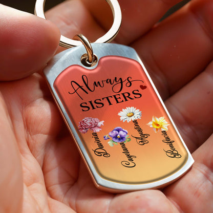 Always Sisters Strong Bond Floral Heart Design