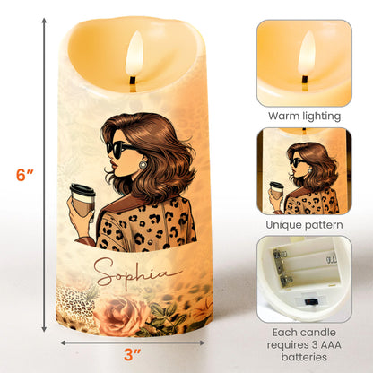 Friendship Like A Candle Coffee Cup And Flowers Design