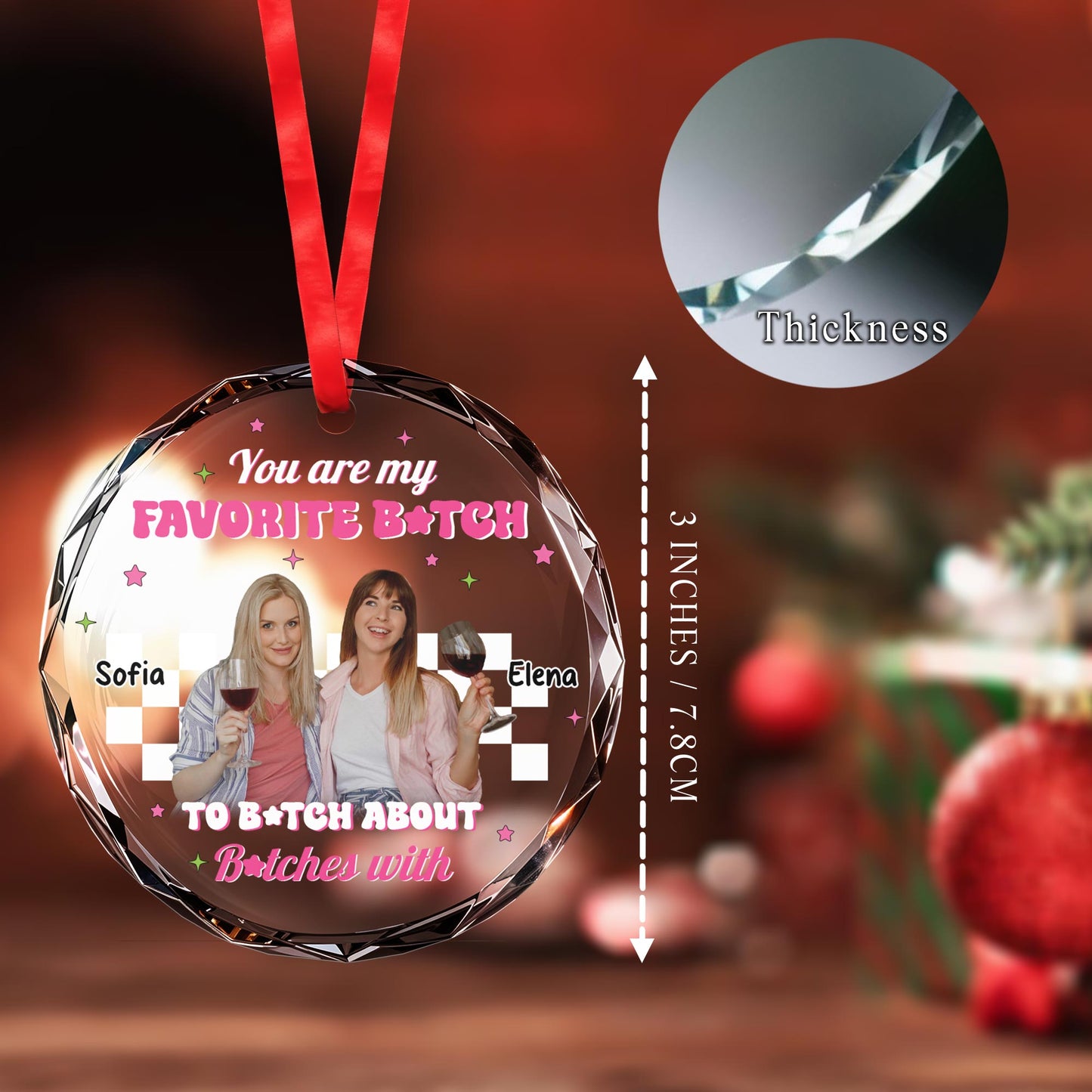 Favorite B*tch to B*tch About B*tches With Circle Ornament