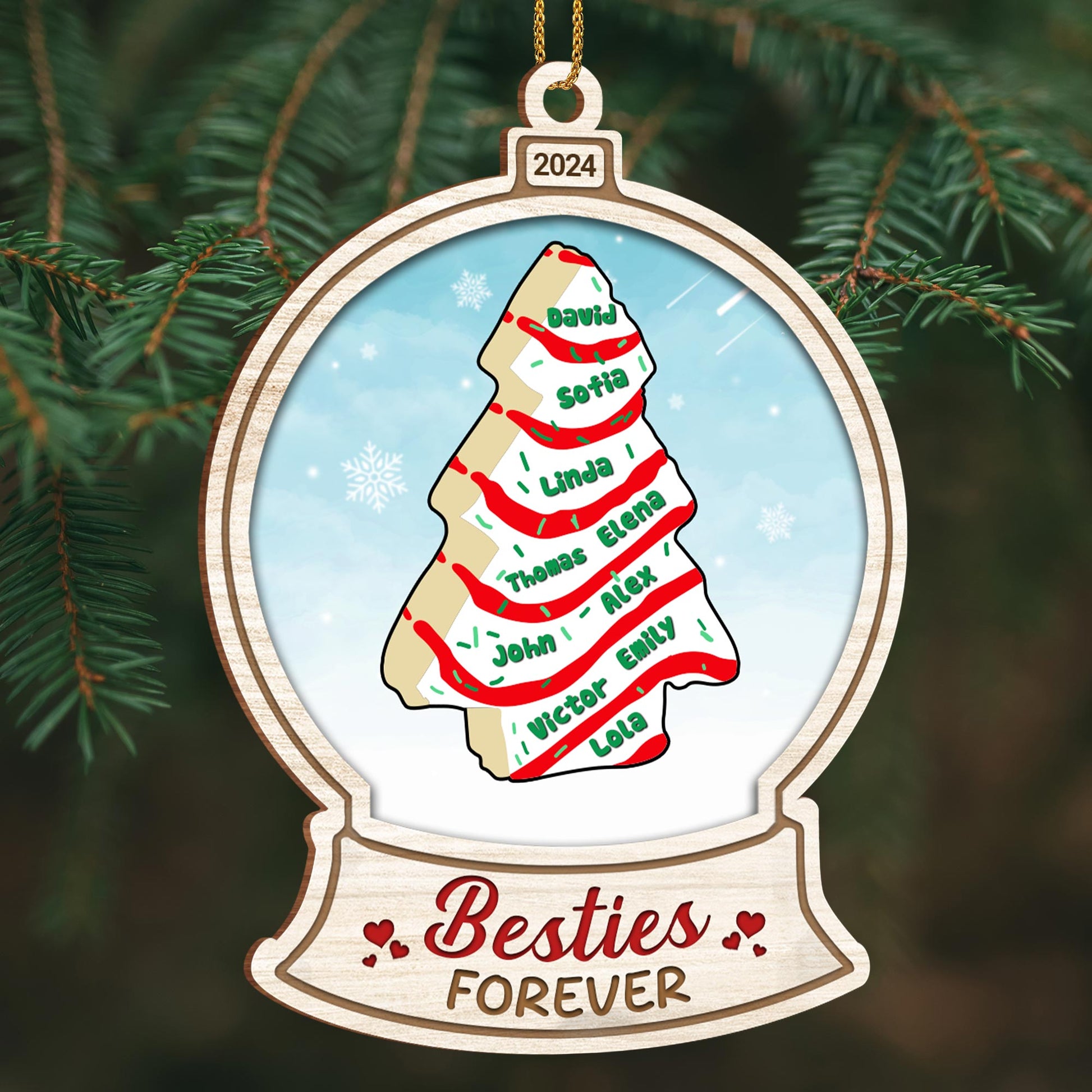 Besties Forever Christmas Tree Ornament