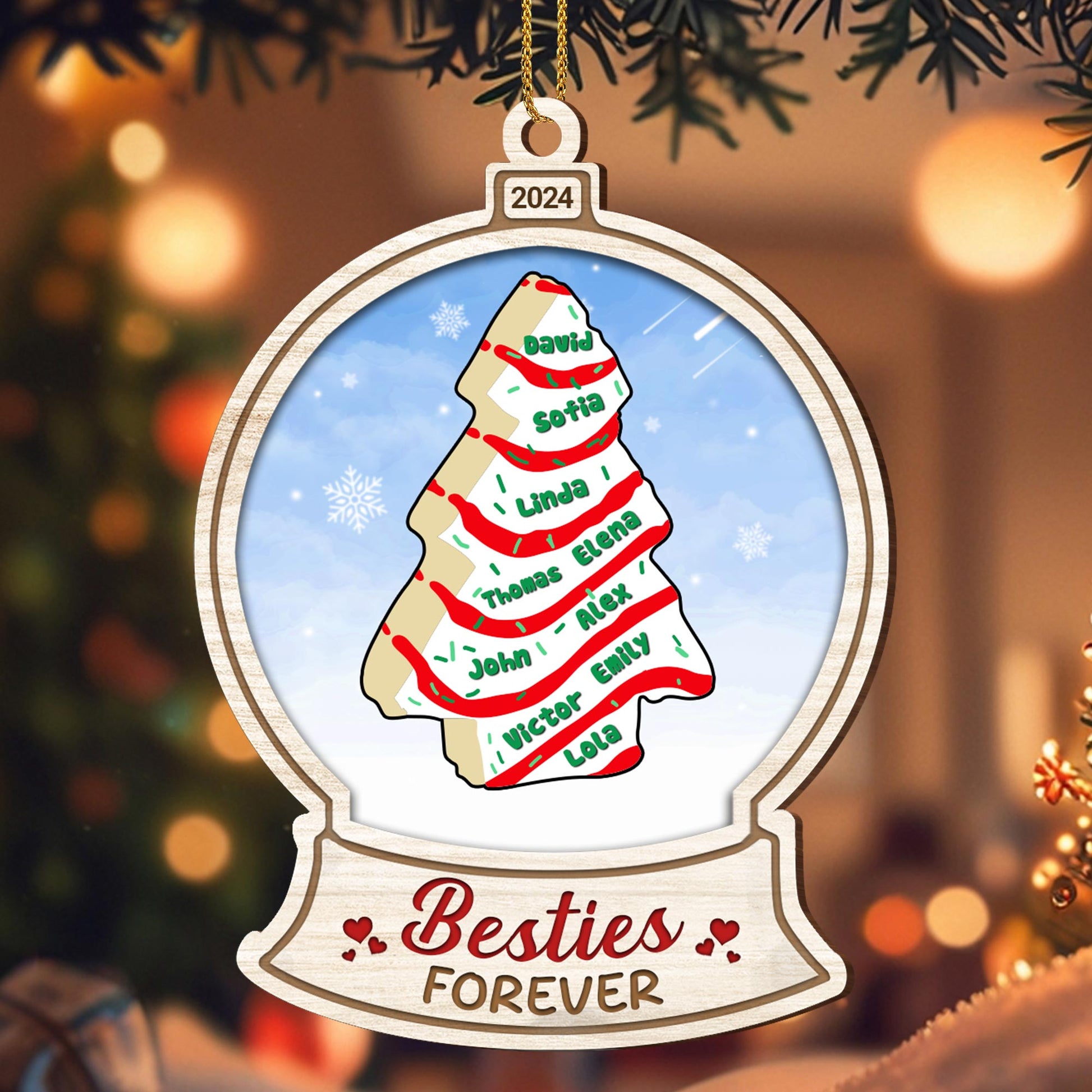 Besties Forever Christmas Tree Ornament
