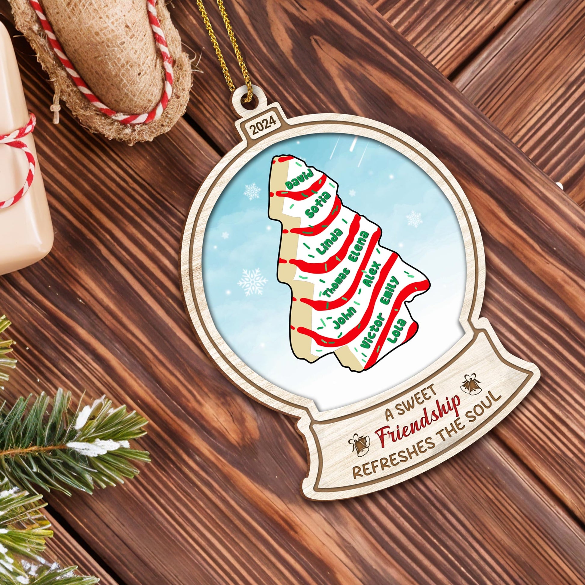 A Sweet Friendship Refreshes The Soul Christmas Tree Ornament