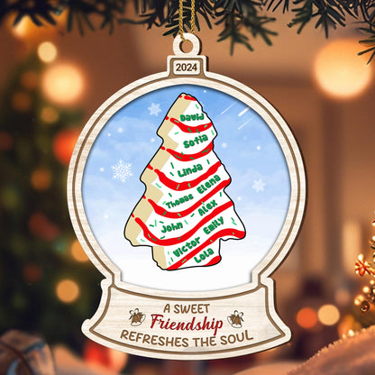 A Sweet Friendship Refreshes The Soul Christmas Tree Ornament