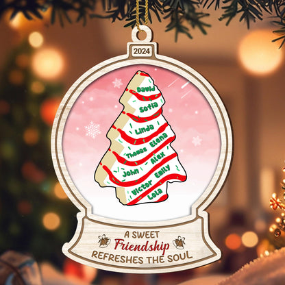 A Sweet Friendship Refreshes The Soul Christmas Tree Ornament