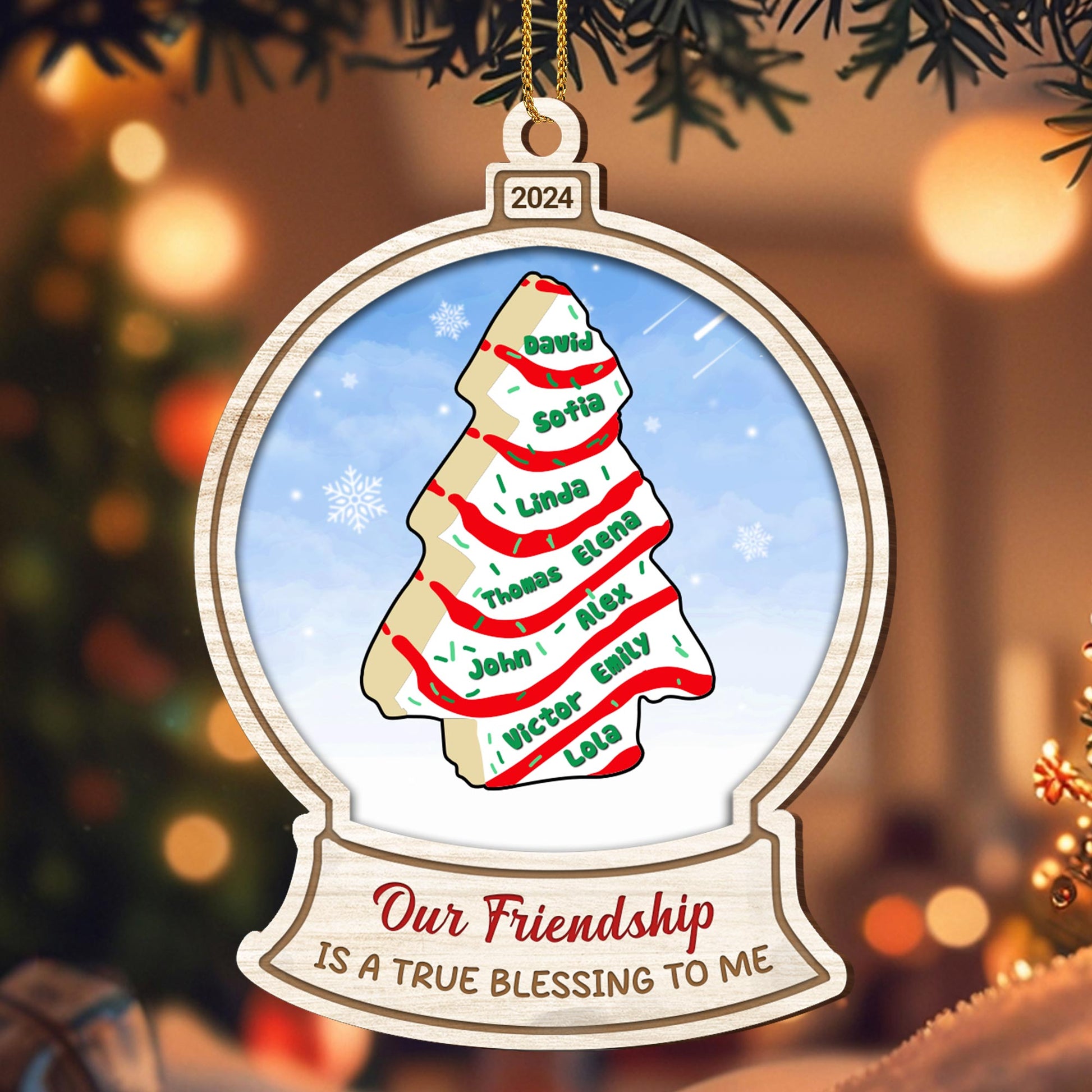 Our Friendship Is A True Blessing Christmas Tree Design