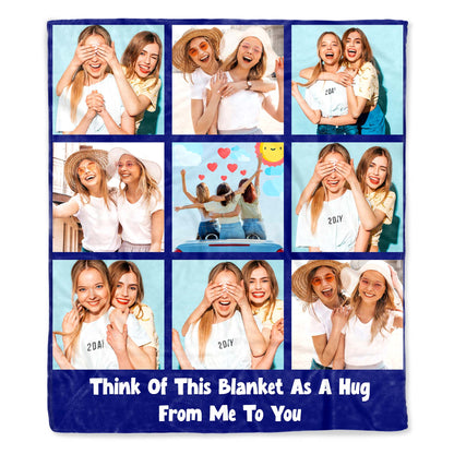 Polaroid Style Personal Photo Memories Throw Blanket