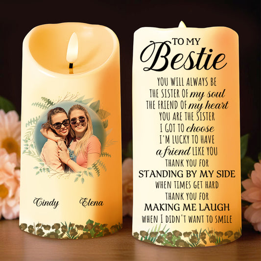 Sister Of My Soul Bestie Special Floral Candle