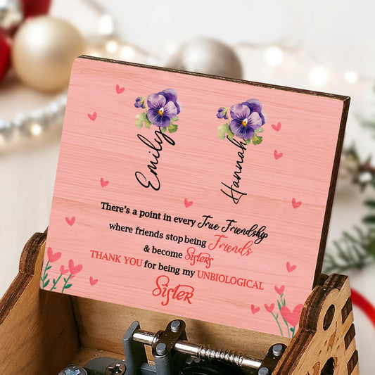 True Friendship To Unbiological Sister Pansy Music Box