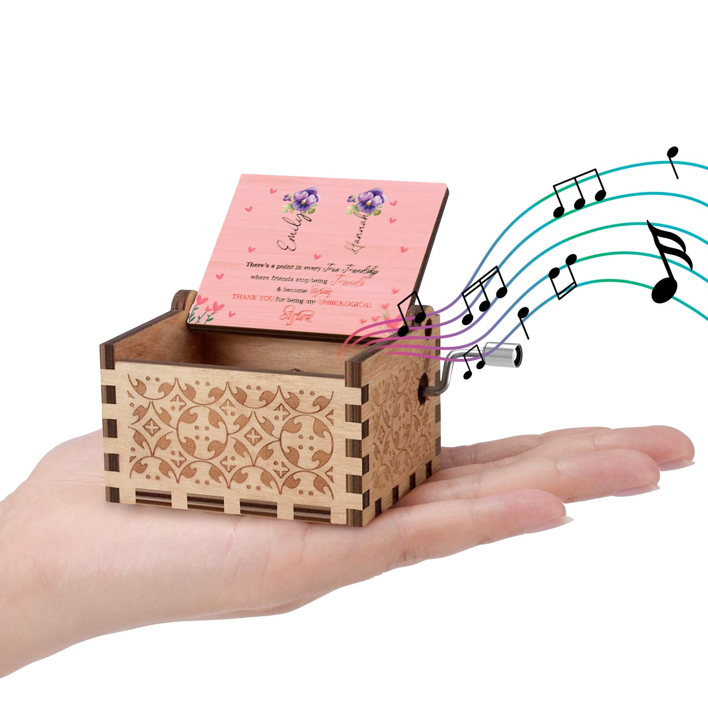 True Friendship To Unbiological Sister Pansy Music Box