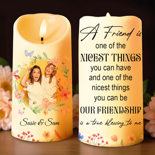 Friendship Is a True Blessing Floral and Butterfly Design
