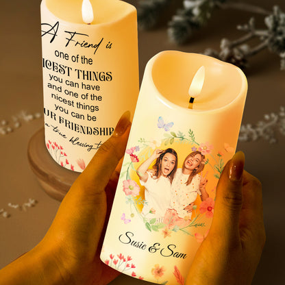 Friendship Is a True Blessing Floral and Butterfly Design