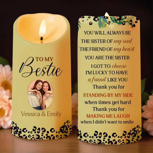 Soul Sister and Heart Friend Thank You Custom LED Candle