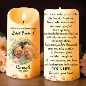 In Memory of Your Sweet Best Friend Memorial Candle