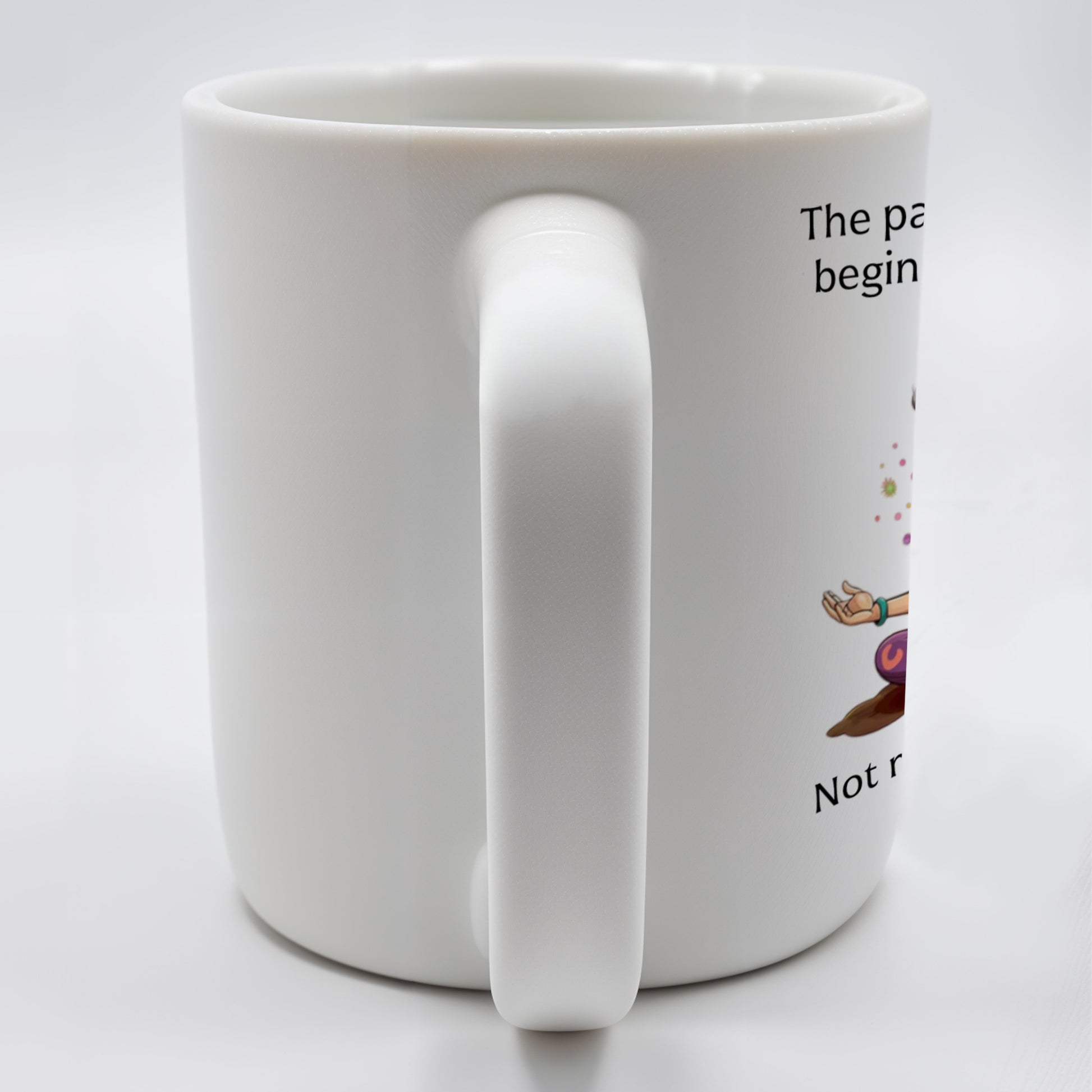 Path Of Inner Peace Begins Here, Vibrant Meditative Woman Mug