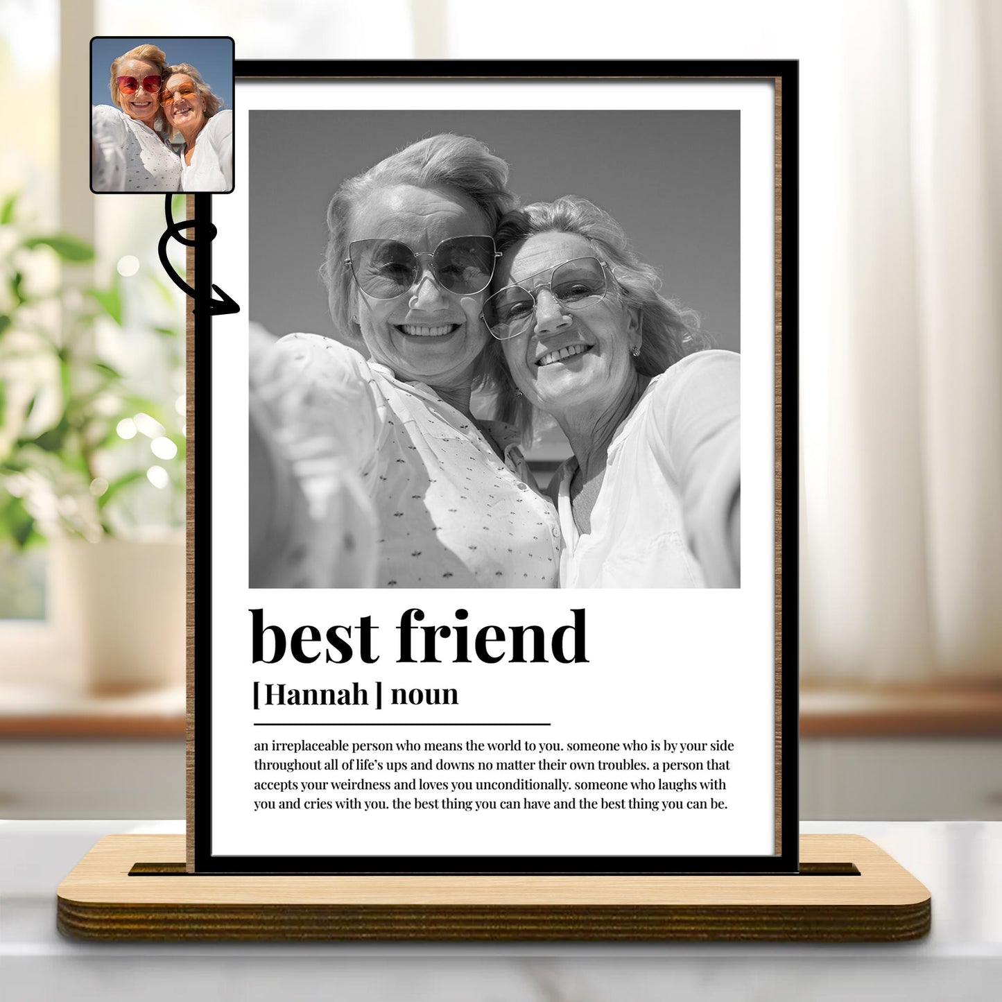 Best Friend Noun Definition Wood Plaque