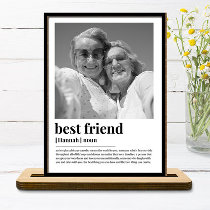 Best Friend Noun Definition Wood Plaque