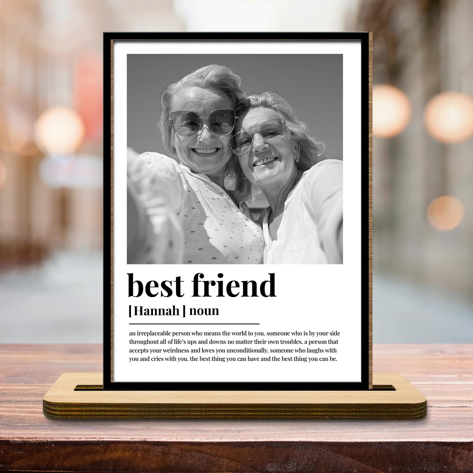Best Friend Noun Definition Wood Plaque