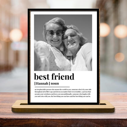 Best Friend Noun Definition Wood Plaque
