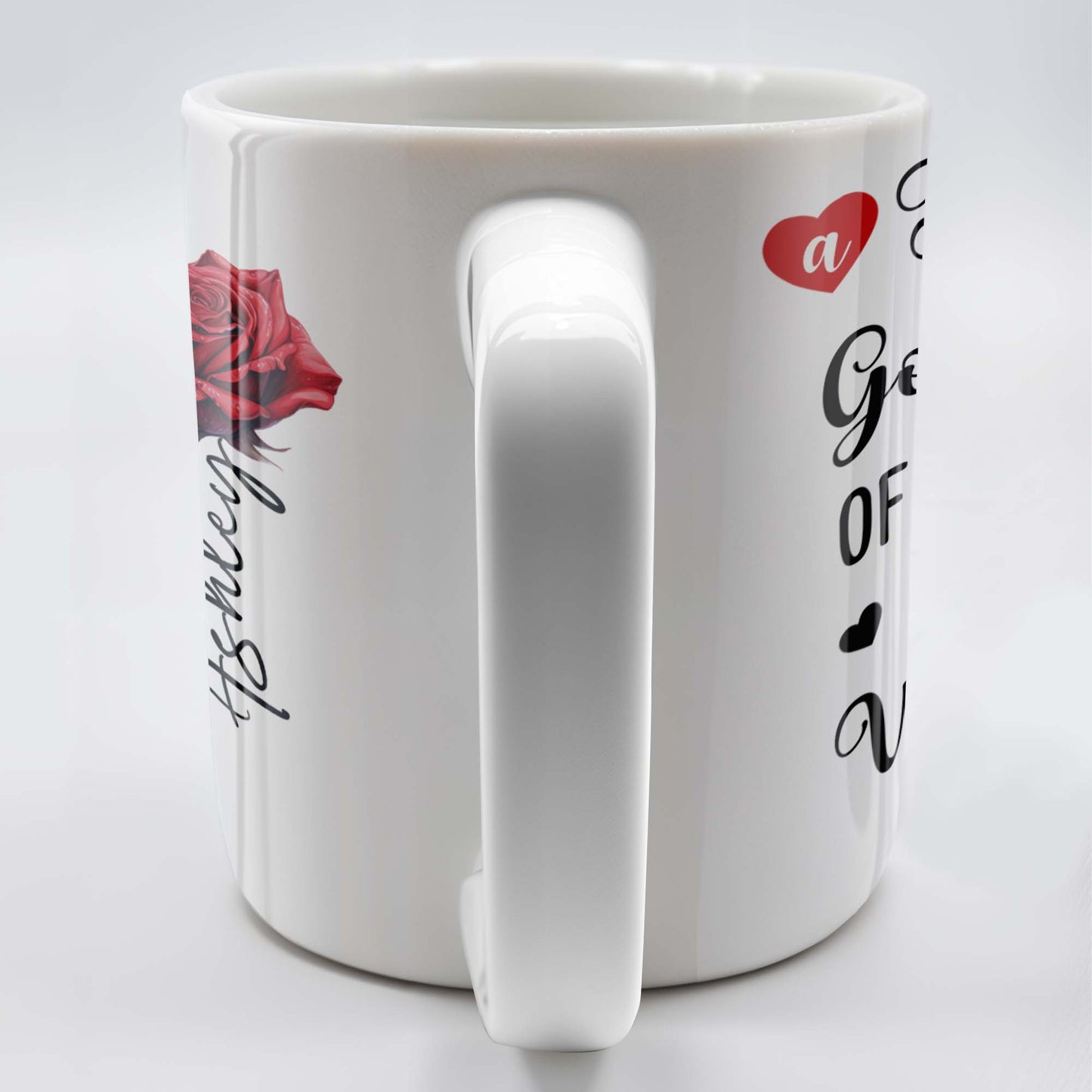 A Friend Is God's Way Of Making Sure We Never Walk Alone Mug With Rose And Pansy