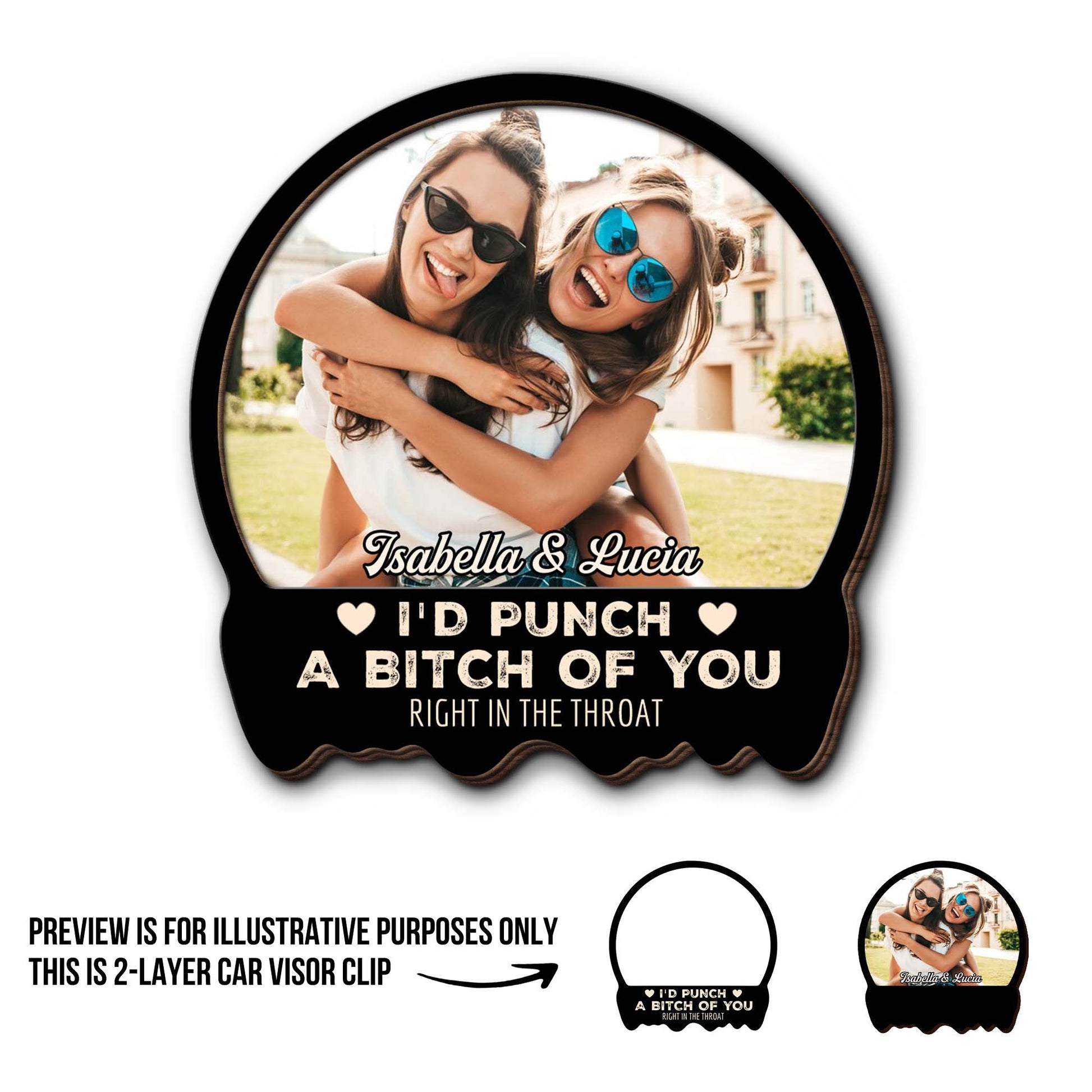 Stand Up For You Best Friends Photo Visor Clip