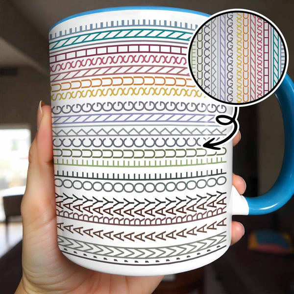 Un rayo de sol en un día nublado. Diseño colorido. Taza personalizada con acento. BST149_AMUG