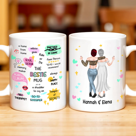 The Bestie Mug With Two Girls Design