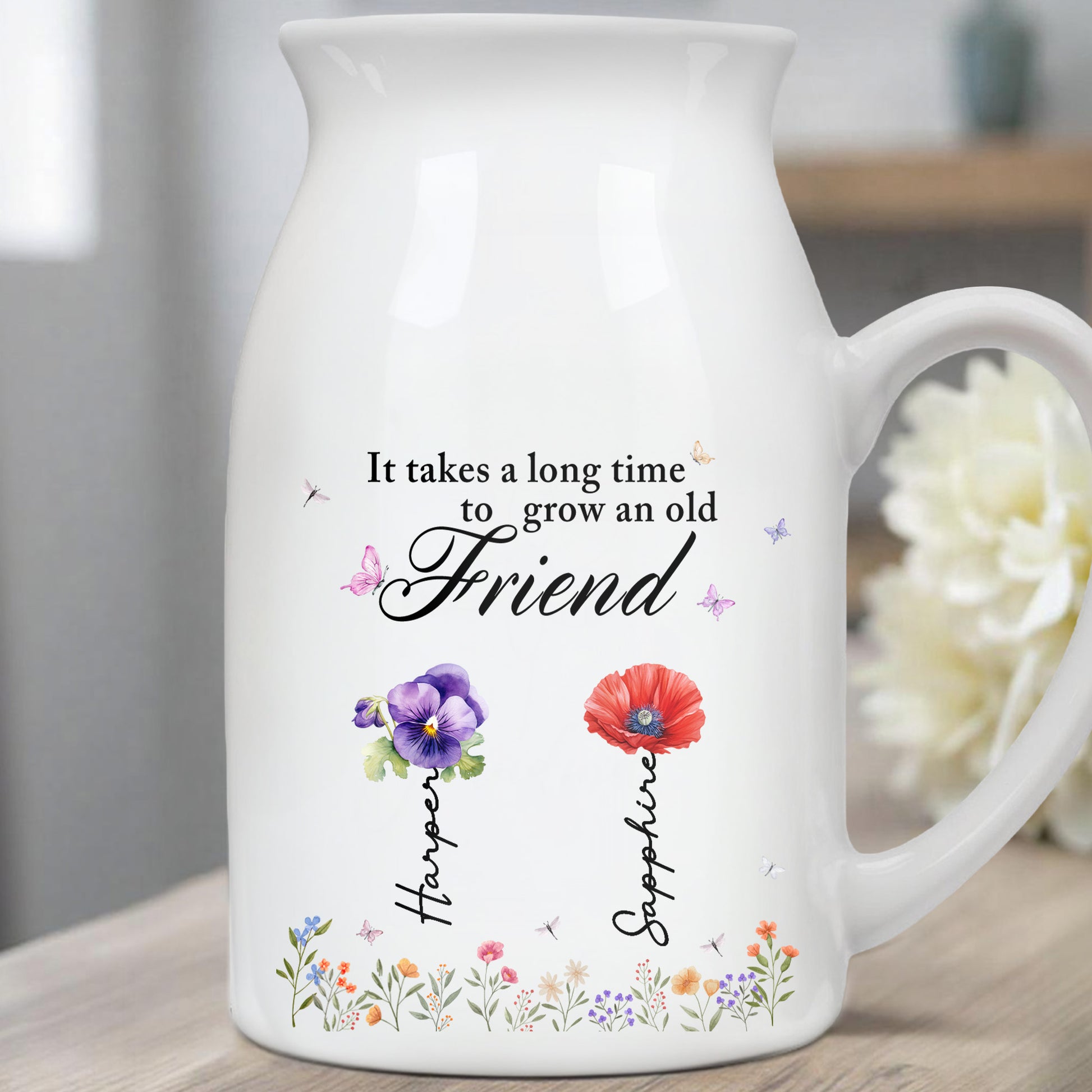 It Takes A Long Time To Grow An Old Friend, Flowers and Butterflies