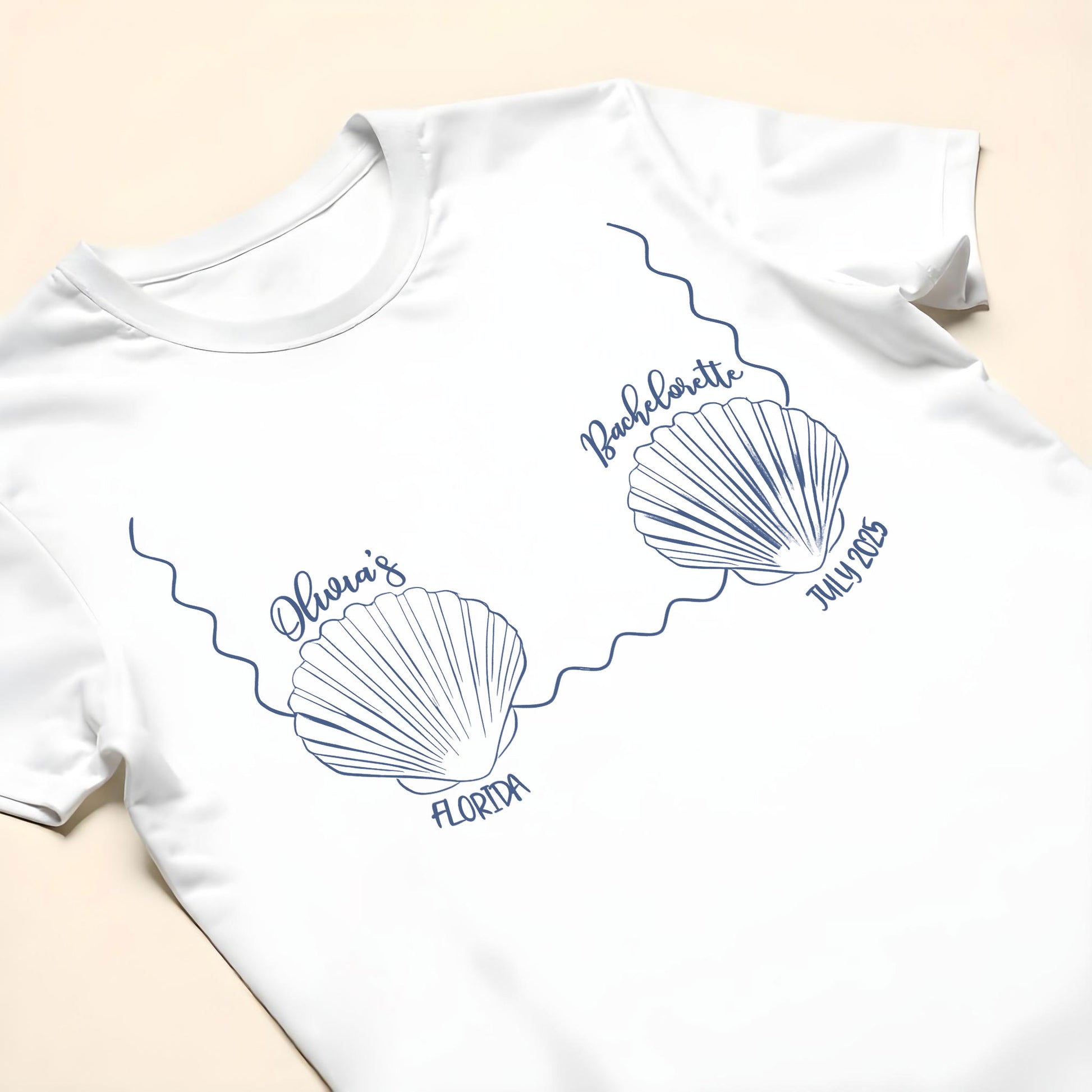 Seashells and Waves For Beach Bachelorette