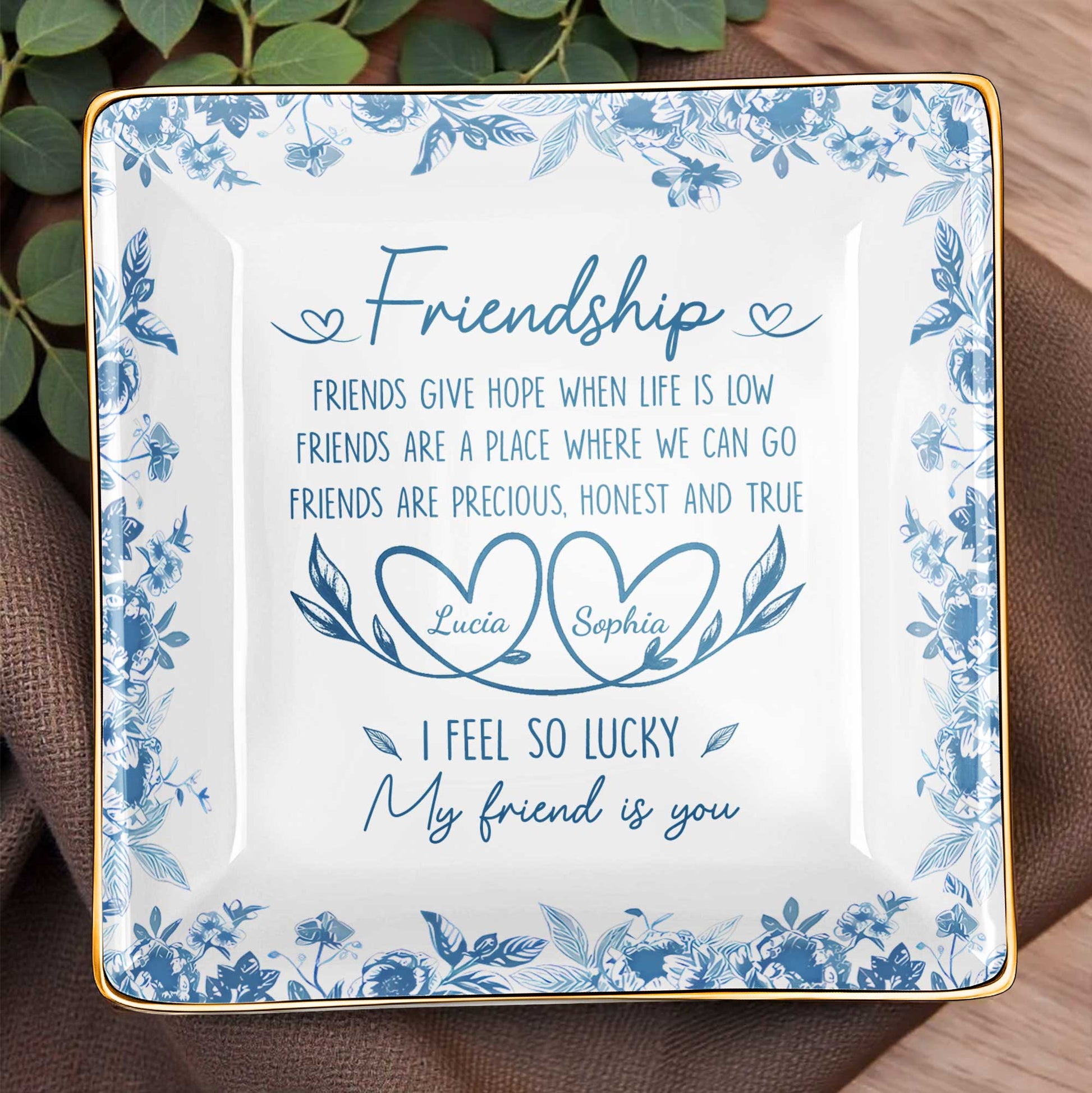 Friendship, Friends Give Hope, Flowers And Hearts
