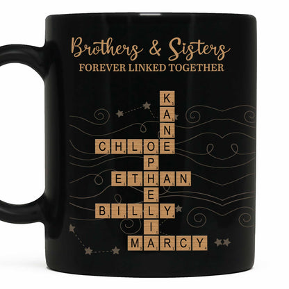 Brothers & Sisters Forever Linked Together With Scrabble Letters
