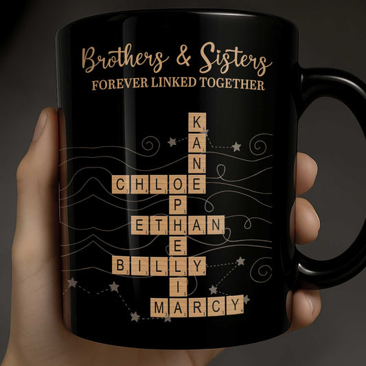 Brothers & Sisters Forever Linked Together With Scrabble Letters