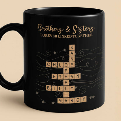 Brothers & Sisters Forever Linked Together With Scrabble Letters
