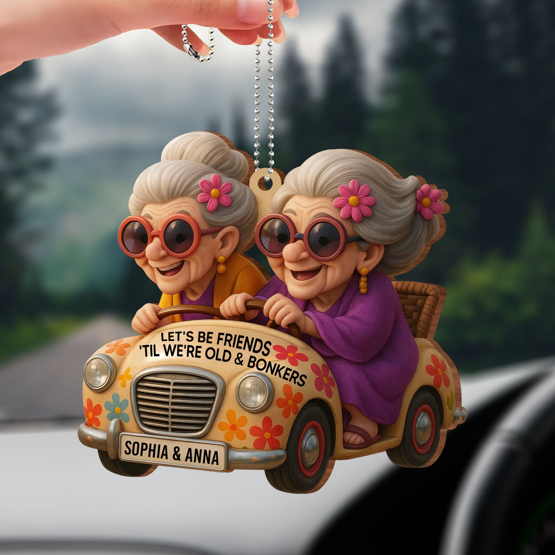 Let's Be Friends 'Til We're Old And Bonkers, Car and Flowers