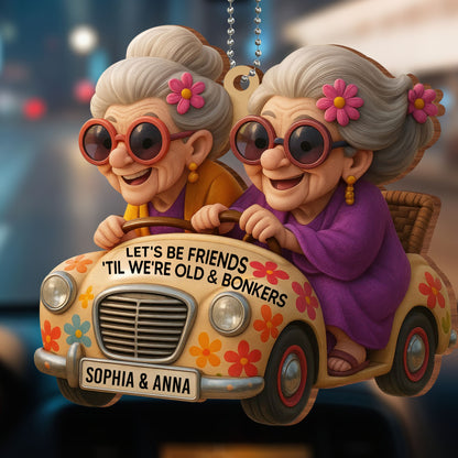 Let's Be Friends 'Til We're Old And Bonkers, Car and Flowers