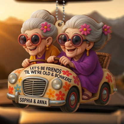 Let's Be Friends 'Til We're Old And Bonkers, Car and Flowers