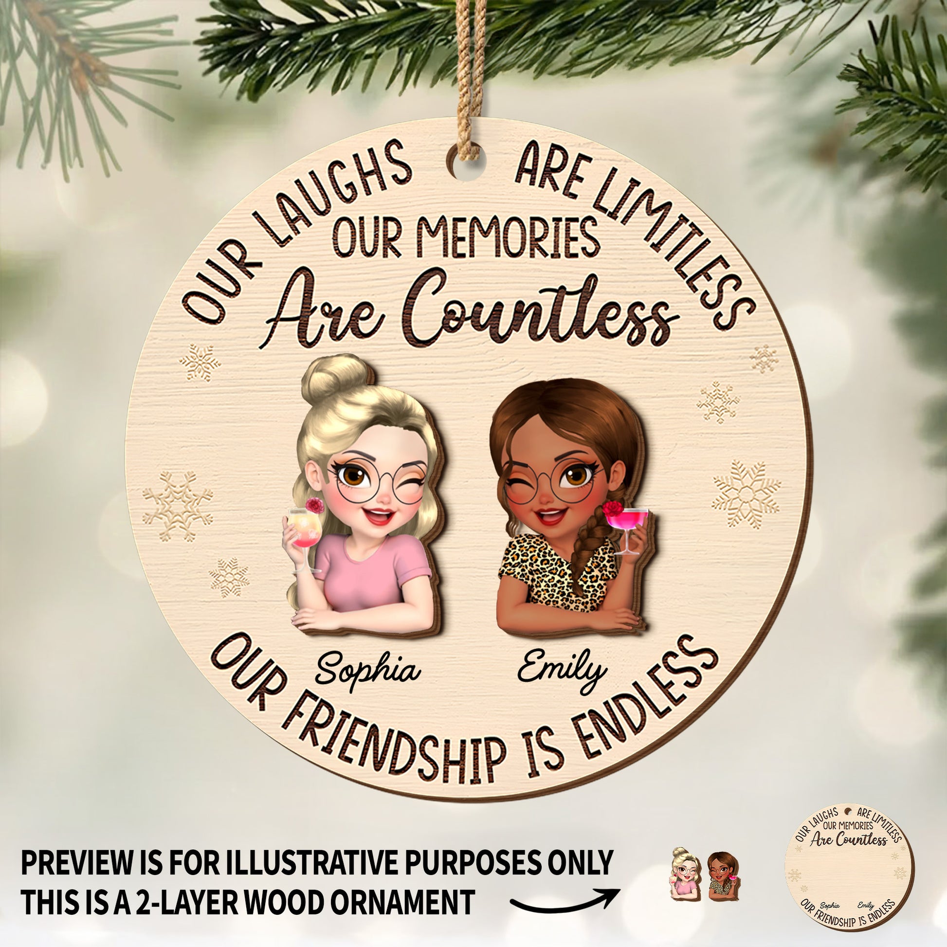 Our Laughs Are Limitless, Cartoon Figures Ornament