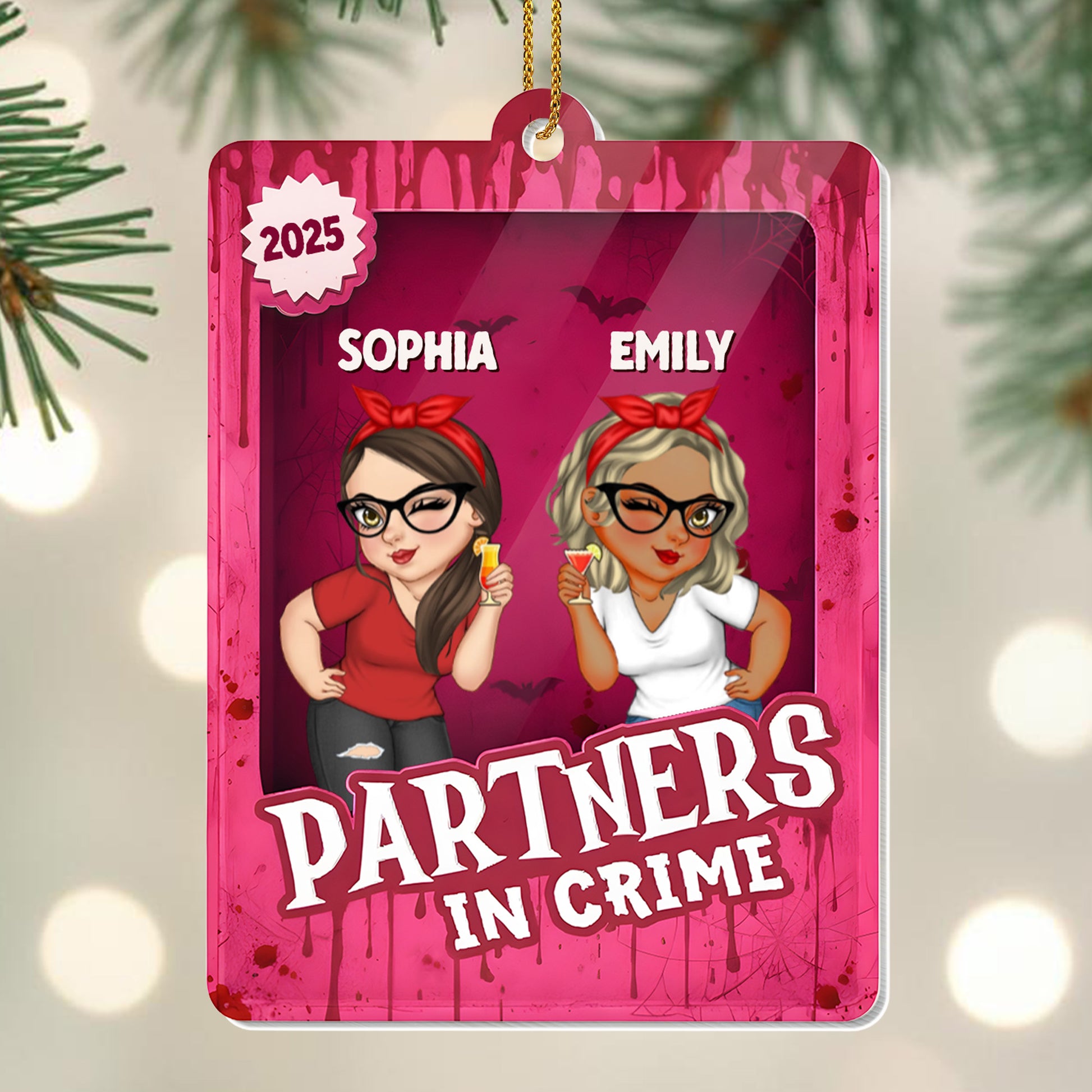 Partners In Crime, Cartoon Characters Badge Design
