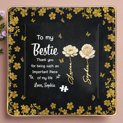 To My Bestie, Thank You With Flowers