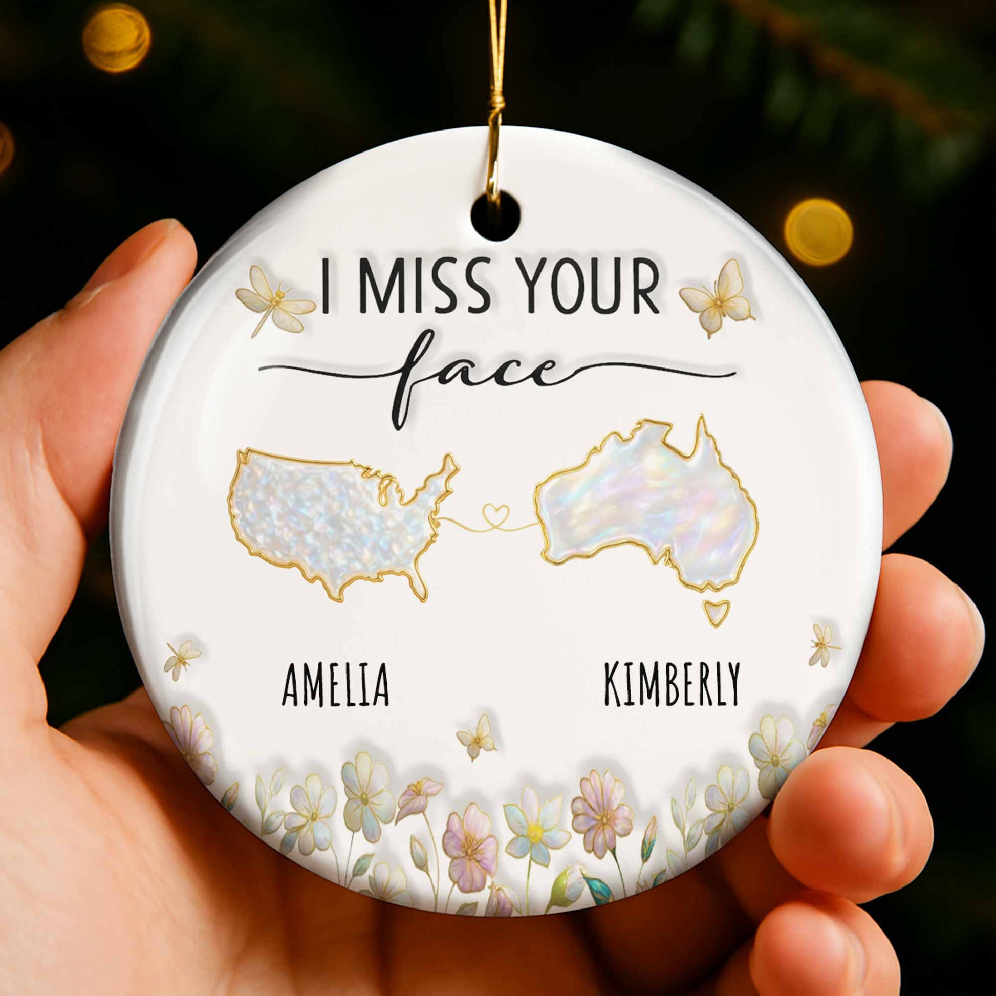 I Miss Your Face with USA and Australia Maps