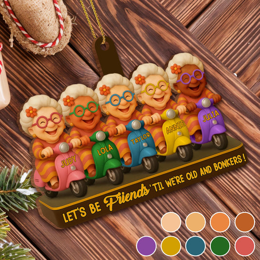 Let's Be Friends 'Til We're Old And Bonkers, Cartoon Characters On Scooters
