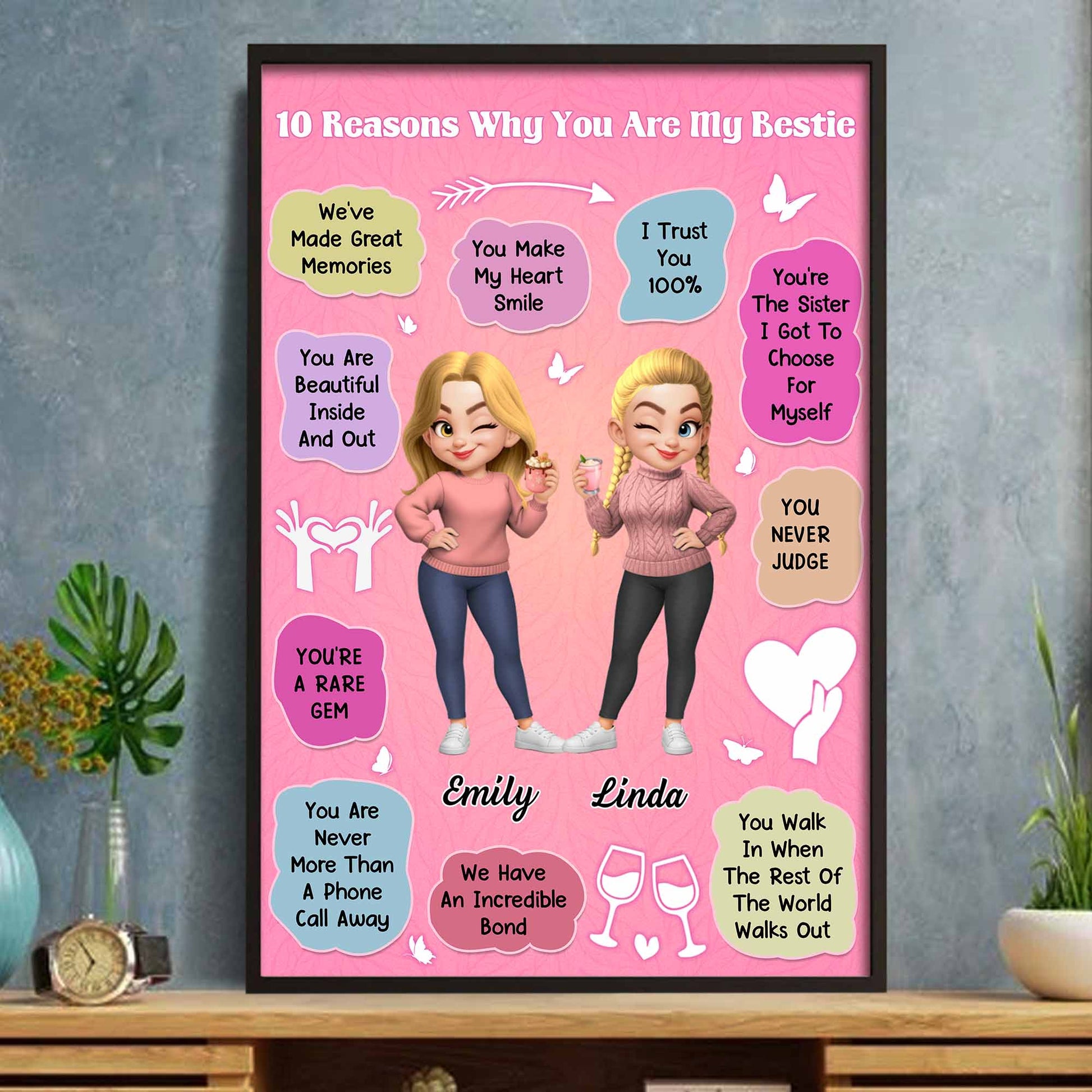 10 Reasons Why You Are My Bestie With Animated Characters And Hearts