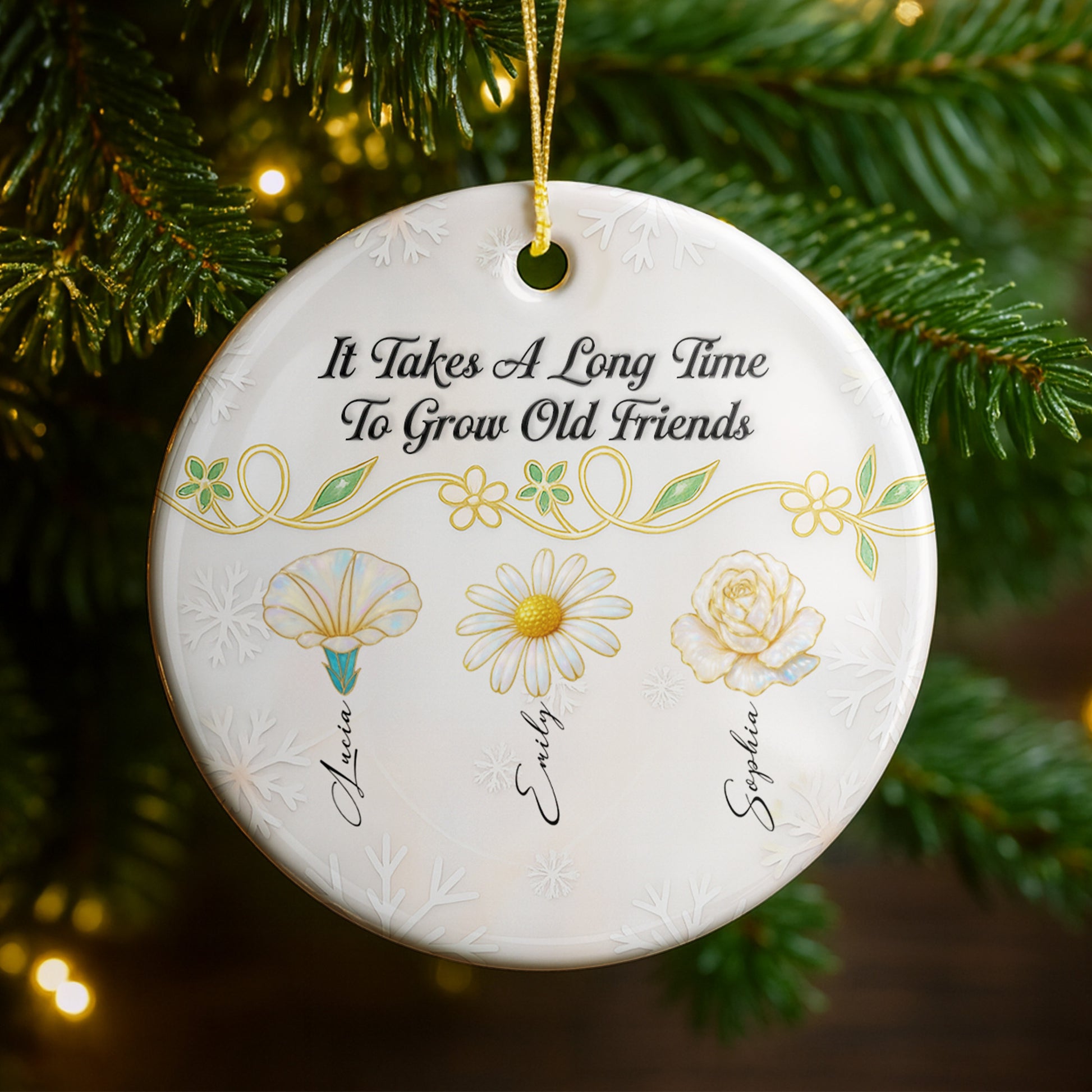 It Takes A Long Time To Grow Old Friends, Flowers Design