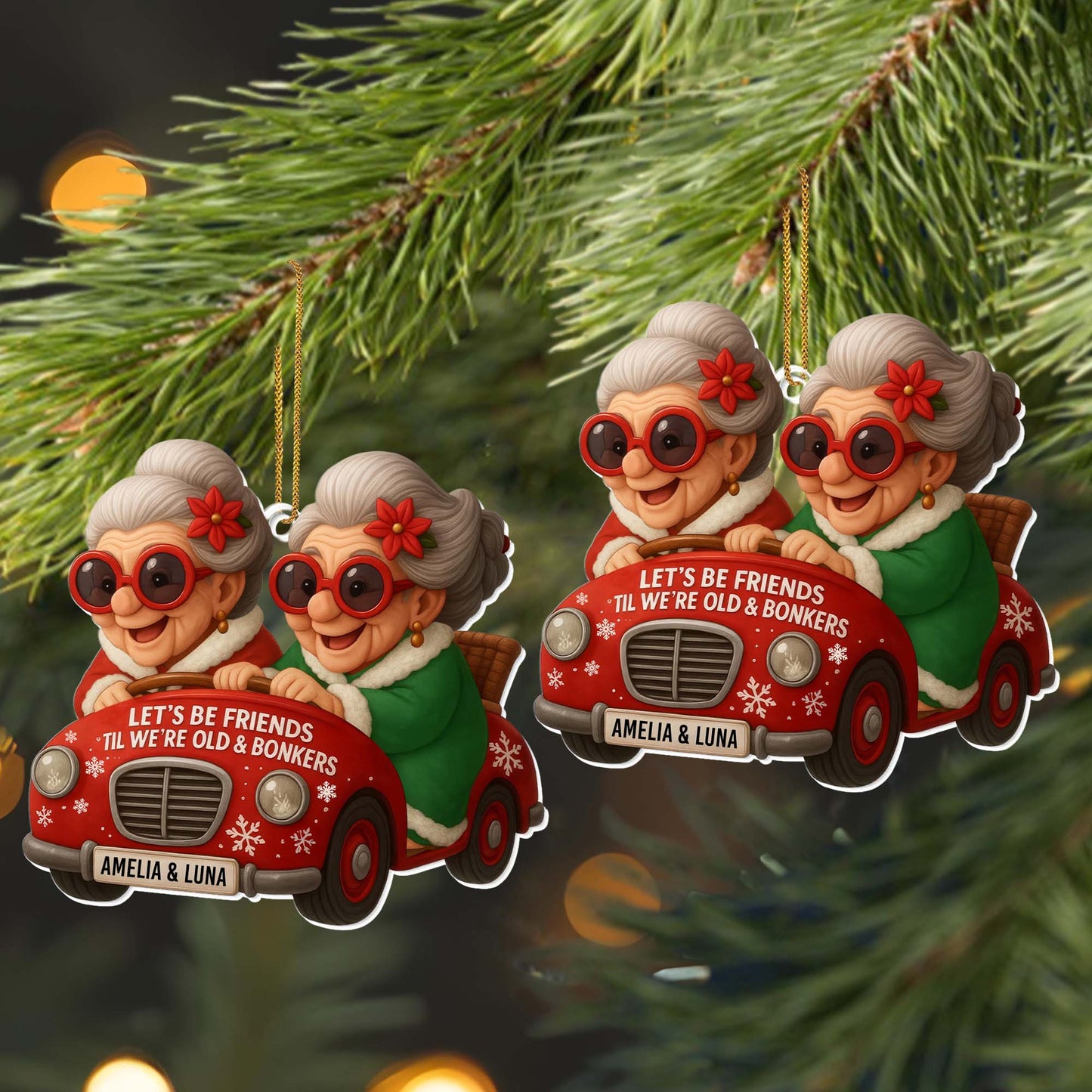 Let's Be Friends 'Til We're Old And Bonkers, Old Ladies In Red Car