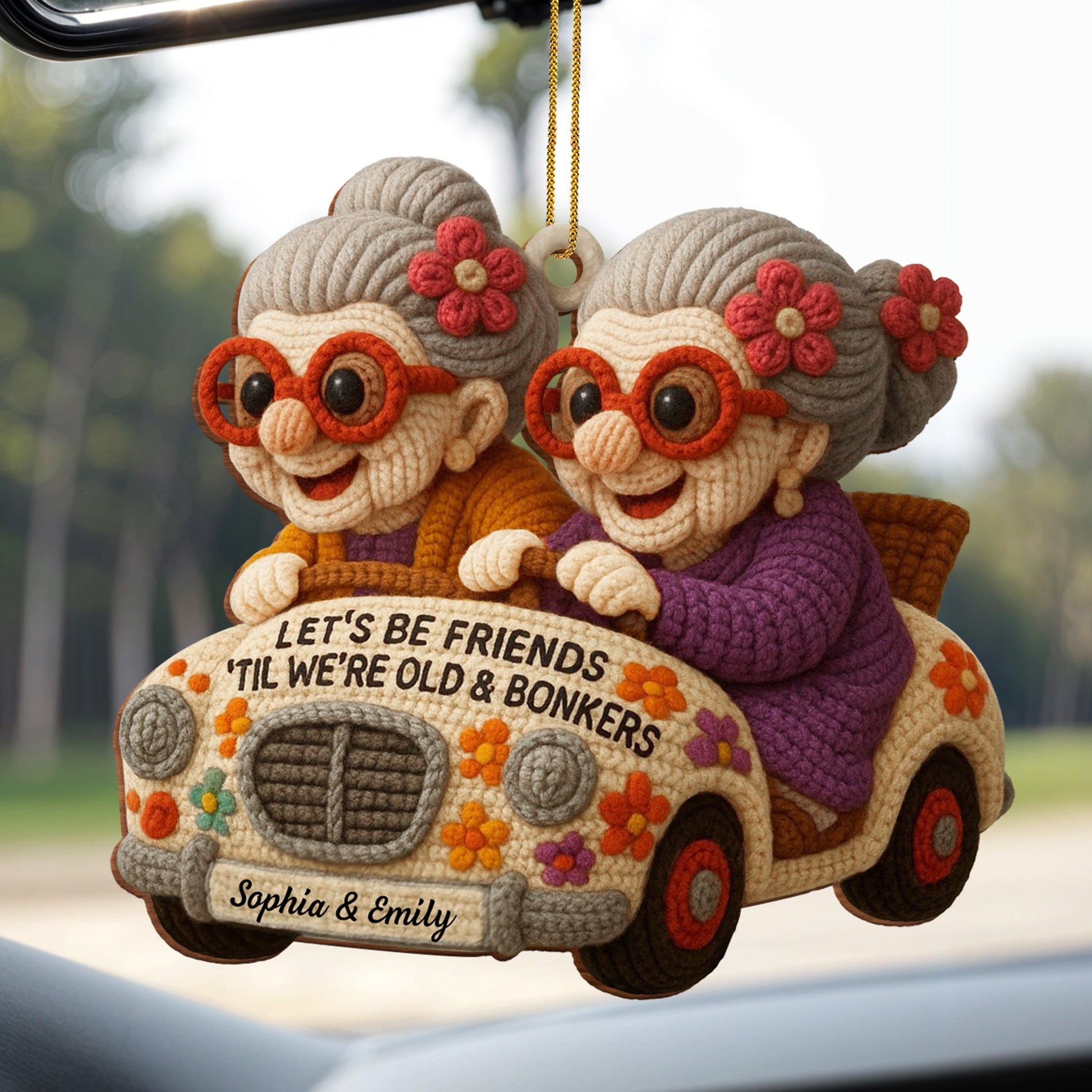 Let's Be Friends 'Til We're Old & Bonkers, Elderly Women in Car