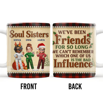 We've Been Friends For So Long, Holly Berries, Plaid Mug - Personalized Custom Coffee Mug - BST368_MG