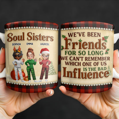 We've Been Friends For So Long, Holly Berries, Plaid Mug - Personalized Custom Coffee Mug - BST368_MG